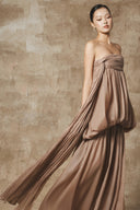 Mosa Lumière Draped Maxi Dress for women, from BYDI, The Viet Concept