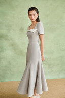 Gray Gevena Midi Dress for women, from WHITE PLAN, The Viet Concept 