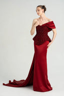 21SIX • Samirah Silk Taffeta & Tulle Crystal-Embellished Couture Gown
