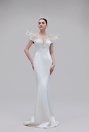 Mireille Coral Embellished Silk Taffeta Gown for women, from 21SIX, The Viet Concept