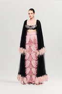 Soar Feather-Trimmed Tulle Couture Cape for women, from MR CRAZY & LADY SEXY, The Viet Concept 