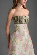 IHF STUDIO • Celestine Floral Brocade & Silk Taffeta A-Line Dress