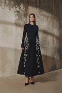 L' SCARLETT • Celeste 3D Crystal Floral Flared Midi Dress