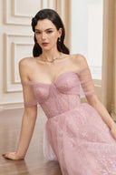 Adela Orchid Blush Couture Corset Gown for women, from JOSEPHINE, The Viet Concept 