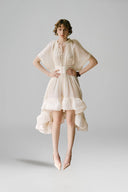 Gabriella Pleated High-Low Ruffle Dress for women, from WHITE PLAN, The Viet Concept