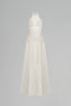 Cream Aurelia A-line Halter Neck Lace Floor Length Dress for women, from Maison Des Copains, The Viet Concept 
