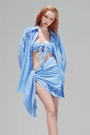 Blue Linen Shirt for women, from Xita, The Viet Concept