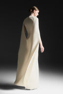 Nyxelle Étoile Cape Sleeve Cream Crepe Gown for women, from MAISON DES COPAINS, The Viet Concept 