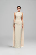 Salma Pearl Embellished Silk Taffeta Evening Gown for women, from 21SIX, The Viet Concept