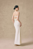 Étoile Pearl Silk Taffeta Strapless Maxi Gown for women, from VONTIER DE MONTIER, The Viet Concept