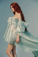 Chloris Mint Liquid Organza Luxe Set for women, from LA VIERGE, The Viet Concept 