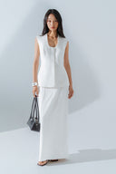 HOBB • Tailored Twill Maxi Skirt