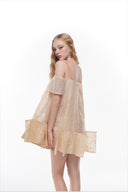 LUCILLA • Connie Off-Shoulder Floral Lace Mini Dress