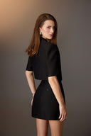 Asymmetric Flap Collar Viscose Top for women, from KEIRA TONG, The Viet Concept 