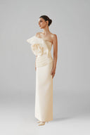 White Divine Petal Top for women, from LINH DOAN, The Viet Concept