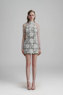 White Petalia Halter Neck Mini Dress for women, from Calista, The Viet Concept