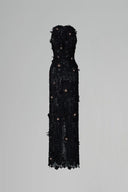 Noir Jardin Crystal-Embellished Lace Column Gown for women, from IHF STUDIO, The Viet Concept