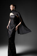GVLUX • Rococo Radiance Leather Strapless Gown
