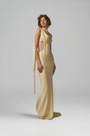 Dormeuse Cream Silk Lace Evening Gown for women, from POEM, The Viet Concept