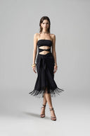 Obscur Draped One-Piece Swimsuit & Chiffon Sarong Set for women, from SEXYM, The Viet Concept