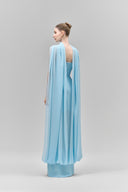 Marivelle Sheath Scarf Neck Chiffon Floor Length Dress for women, from Maison Des Copains, The Viet Concept 