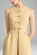 Amaryllis Slit Bow Polyester Floor Length Top for women, from Maison Des Copains, The Viet Concept 