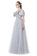 Orbit Bow Crystal-Embellished Lavender Tulle Couture Gown for women, from MR CRAZY & LADY SEXY, The Viet Concept 