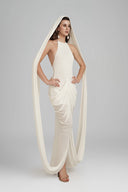 White Elara Maxi Dress for women, from POEM, The Viet Concept 