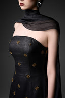 GVLUX • Rococo Radiance Leather Strapless Gown