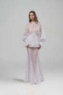 Poppy Floral Chiffon Layered Maxi Dress for women, from JOSEPHINE, The Viet Concept 