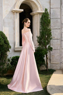 TRACY COUTURE • Off-Shoulder Crystal Embellished Flap Taffeta Maxi Gown