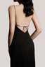 Black Pura Embroidered Bust With Lace Nightgown for women, from DORO, The Viet Concept 