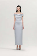 Lina Pastel Blue Satin Gown for women, from JOSEPHINE, The Viet Concept 
