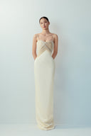 BYDI • Niel Beaded Mesh Silk Evening Gown