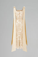 Ivory Jardin Embellished Lace Midi Column Dress for women, from IHF STUDIO, The Viet Concept