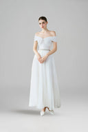 Della Crystal Embellished Organza Bodysuit & Maxi Skirt Set for women, from DANG PHONG DESIGNER, The Viet Concept