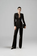 Alva Crystal Embellished Satin Tailored Suit for women, from DANG PHONG DESIGNER, The Viet Concept
