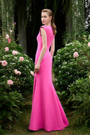 Pink Royal Garden Mermaid Evening Gown – V-Neck Crystal Dress for women, from IHF ATELIER, The Viet Concept