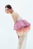 LA VIERGE • Dalia Tiered Ombré Tulle Maxi Dress
