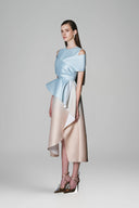  Seeson A-line Ruffle Layer Taffeta Midi Dress for women, from White Plan, The Viet Concept 