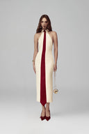 Cream & Red Calista Maxi Dress for woman, from POEM, The Viet Concept