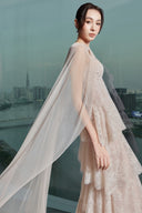 THÉSONG • Ivoire Clair Ruffled Chiffon Evening Gown