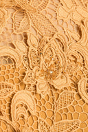 Yellow Guipure Lace Mermaid Gown With Long Sleeves for women, from IHF ATELIER, The Viet Concept 