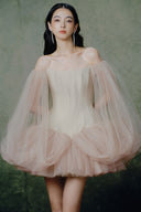 LINH PHUNG • Éclat Couture Silk Chiffon Corset Mini Dress