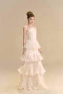 LINH PHUNG • Reverie Ivory Sequin Lace Halter Gown