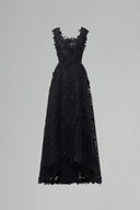Midnight Blossom Pearl-Cluster Lace Mullet Dress for women, from IHF STUDIO, The Viet Concept