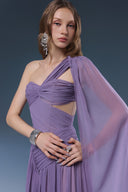 Fiora Purple Chiffon Cape Evening Gown for women, from JOSEPHINE, The Viet Concept