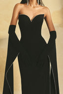 Crystal Embellished Off-Shoulder Crepe Evening Gown for women, from L'SCARLETT, The Viet Concept