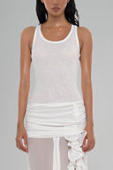 White Serena Sleeveless Maxi Dress for women, from Huellley Rose, The Viet Concept 