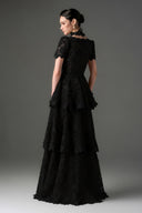 IHF STUDIO • Floral Garden Lace 3D A-Line Maxi Evening Dress